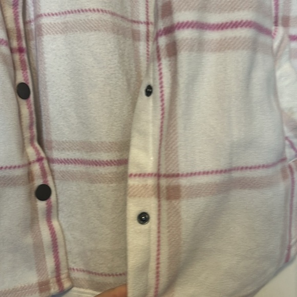 Como Vintage Flannel Jacket Size Small Women's Pink White - Picture 6 of 8